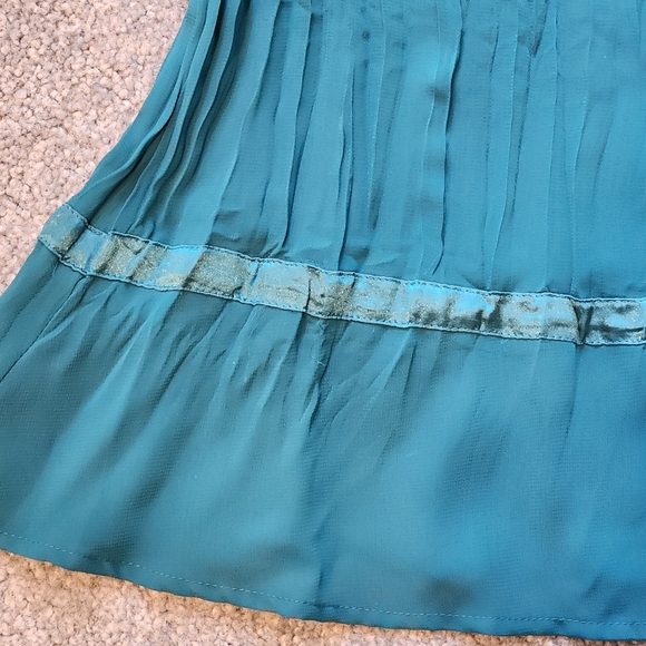 NWT NY Collection SS button-down blouse w/ tank top Size L Color turquoise - Picture 6 of 12